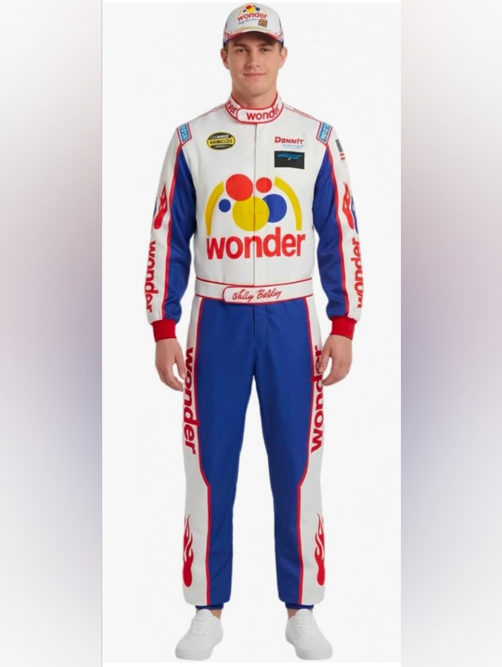 Racing Suit Jacket and Pants Set - Men's Blue/White/Red